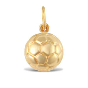 【貨物輸送無料】宝飾品・付属品 ゴールドイエローペンダントチャームサッカーサッカーdonna 9コンピュータ断層撮影法 oro giallo pendente charm football calcio