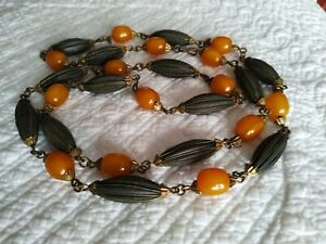 【貨物輸送無料】宝飾品・付属品 アンブレコリアーヴィンテージアールデコambre collier vintage  art deco  a identifier