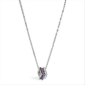 【貨物輸送無料】宝飾品・佩び物 マルチコルハンギングリングスチールネックレスブロスウェイcollana donna インチ acciaio brosway philosophy bph02 con 3 anelli pendenti multicol