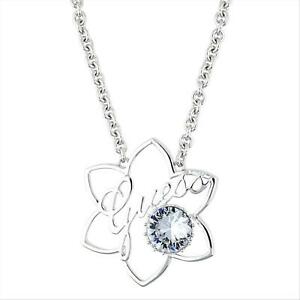 【貨物輸送無料】宝飾品・佩び物 ネックレスシルバーフォードフラワージルコンcollana donna guess ubn11213 colore argento con fiore traforato e zircone