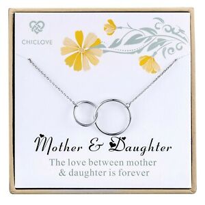 【貨物輸送無料】宝飾品・付属品 チクラブネックレスベストシルバースターリングchiclove madre figlia collanamigliore argento sterling due ad incastro inf
