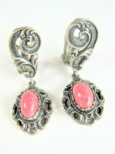 【送料無料】ジュエリー・アクセサリー シルバーイヤリングピンククォーツorecchini argento 835 con quarzo rosa, 12,36 g