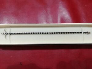 【貨物輸送無料】宝飾品・付属品 ジルコンシルバーウラニアプレジオシテニスブレスレットbracciale tennis urania preziosi インチ argento 925 con zirconi neri