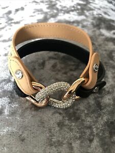 【貨物輸送無料】宝飾品・付属品 スワロフスキーレザートリプルノットブレスレットブランドswarovski インチ pelle triplo nodo braccialetto, nuovo di zecca