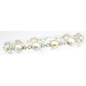 【貨物輸送無料】宝飾品・付属品 シルバーパールルックファンシーブレスレット925 argentopearl look fancy bracciale