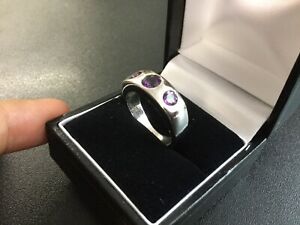 【貨物輸送無料】宝飾品・付属品 アメジストシルバーリングサイズ地方検事 donna con ametista e anello dargento, taglia p