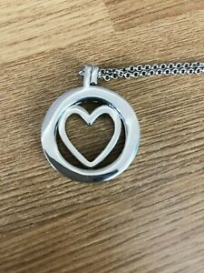 【貨物輸送無料】宝飾品・付属品 ハート形シャンデリヤ×スターリングシルバーネックレス35 x argento sterling collana con ciondolo a forma di cuore