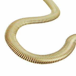 【貨物輸送無料】宝飾品・付属品 スネークネックレスゴールドプレートcollana serpente 6x2粍 piatto placcato oro amd 50糎
