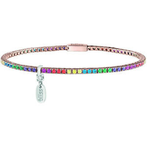 【貨物輸送無料】宝飾品・付属品 ブリスマイワーズジルコニテニスブレスレットシルバーbliss mywords, bracciale tennis zirconi colorati ,argento 925 20084376 糎 20,5
