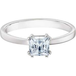 【貨物輸送無料】宝飾品・付属品 スワロフスキーシルバーリングミスライトポイントanello swarovski attract 5402435 punto luce ring mis 52 argentato