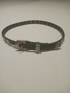【貨物輸送無料】宝飾品・付属品 ブラックスタッドレザーネックレスcollana インチ pelle borchia nero