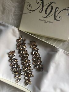 【貨物輸送無料】宝飾品・付属品 スワロフスキークリスタルブレスレットアンドイヤリングセットset bracciale e orecchini con cristalli swarovski