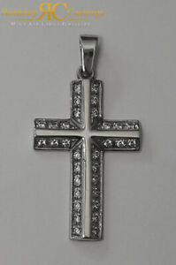 【貨物輸送無料】宝飾品・付属品 スターリングシルバースタンプペンダントクロスargento sterling croce pendente a completamente timbrato 105g 65 x 35 粍