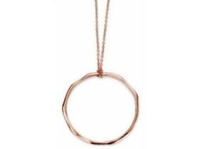 【貨物輸送無料】宝飾品・付属品 ローズゴールドサークルネックレスcollana con cerchio oro rosa