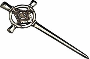 【貨物輸送無料】宝飾品・付属品 キルトメッキシルバーアンティークフリーメーソンスクエアブスソールkilt pin placcato argento anticato massonico quadrato bussole 100 粍