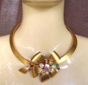 【貨物輸送無料】宝飾品・付属品 コリアーライトンドーレエカボションスwg157   collier laiton dore et cabochons