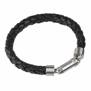 【貨物輸送無料】宝飾品・付属品 デザインレザーレザーブレスレットステンレススティールdesign serio bracciale a60 ヘモグロビン db 未申 インチ pelle con acciaio inox a scelta div colori