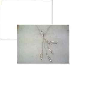 【貨物輸送無料】宝飾品・付属品 スターリングシルバードロップオンダブルネックレス￡argento sterling 5 goccia su doppio collana 90 achp ￡ 75