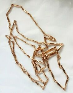 【貨物輸送無料】宝飾品・付属品 ソティアーヴィンテージロディエフィンメイロンプラットシグネsautoir vintage rhodie plor fin maillons plats signe  monet  de 140 糎  773