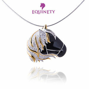 【貨物輸送無料】宝飾品・付属品 エクイネティシルバースターリングネックレスバレンタインデーequinety glitzy nero argento sterling cavallo collana equestre san valentino regalo