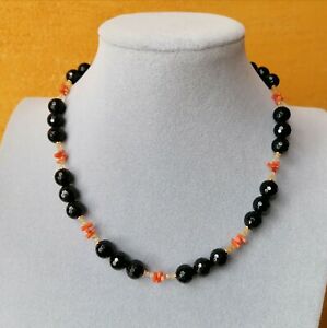 【貨物輸送無料】宝飾品・付属品 コーラルコニクスネックレスcollana corallo e onice