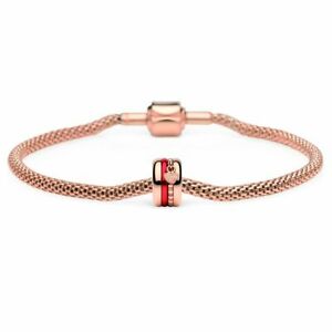 【貨物輸送無料】宝飾品・付属品 ベーリングブレスレットチャームステンレススチールロゼセットbering donna bracciale e charm be my love set インチ acciaio inox rose