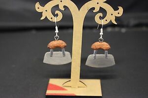 【貨物輸送無料】宝飾品・付属品 グリーンランドジュエリーツァッカースカンジナビアイヤリングgroenlandese jewelry tsakker orecchini インチ legno tradizionale scandinavian fatto a mano