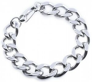 【貨物輸送無料】宝飾品・付属品 ポリッシュマッシフスチールブレスレットステンレスmassiccio lucidato bracciale インチ acciaio per uomo acciaio inox 402429