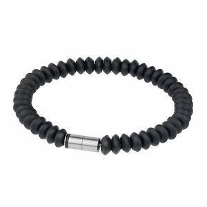 【貨物輸送無料】宝飾品・付属品 デザインステンレススチールブレスレットレンズミリメートルブレスレットdesign serio bracciale acciaio inox a531 con onyx lenti 8 粍 bracciale
