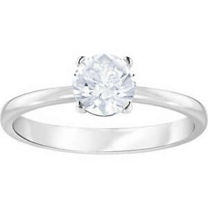 【貨物輸送無料】宝飾品・付属品 スワロフスキーシルバーリングミスライトポイントanello swarovski attract 5368542 punto luce ring mis 55 argentato
