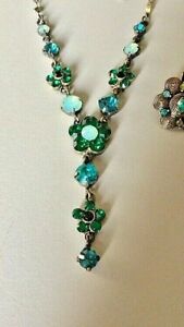 【貨物輸送無料】宝飾品・付属品 パーレネックレスヴィンテージイヤリングスワロフスキーparure collana  orecchini vintage con swarovski