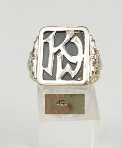 【貨物輸送無料】宝飾品・付属品 シルバーリングモノグラムoanello di 835 argento con monogramma kw, tgl 63  o 20,1 粍 地方検事4293