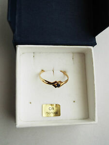 【貨物輸送無料】宝飾品・付属品 トレスジョリーベーグフェムサフィールヌフtres jolie bague femme saphir or neuf