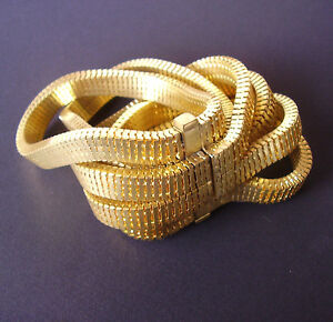 【貨物輸送無料】宝飾品・付属品 ブレスレットスープルシックスランメタルドール49  bracelet souple six  rangs  metal dore