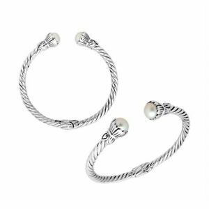 【貨物輸送無料】宝飾品・付属品 スターリングシルバーブレスレットメイドパールbracciale インチ argento sterling con fatto perle ab9003pe