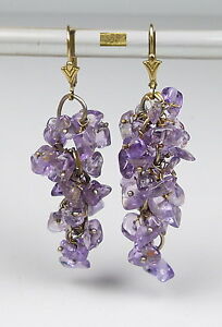 【貨物輸送無料】宝飾品・付属品 イヤリングゴールドプラグアメチステorecchini  spina di 333er oro con amethyste 地方検事4774