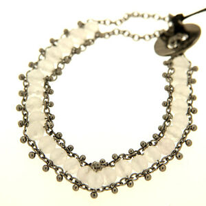 【貨物輸送無料】宝飾品・付属品 ミッハウベトナムブレスレットシルバーグレーアガタmychau bracciale vietnamita インチ argento e grey agata 18051