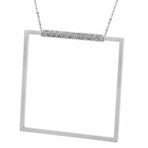 【貨物輸送無料】宝飾品・付属品 デザインコリアーネックレススクエアステンレスdesign serio collier collana k809 acciaio inox quadrato