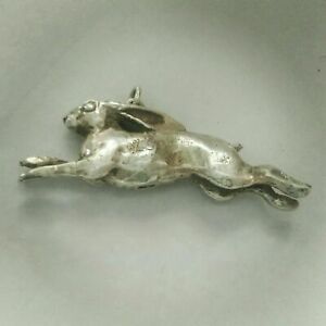 【貨物輸送無料】宝飾品・付属品 ソリッドシルバーフィニッシモランニングヘアシグネチャーペンダントsolido argento finissimo インチ esecuzione lepre ciondolo signature