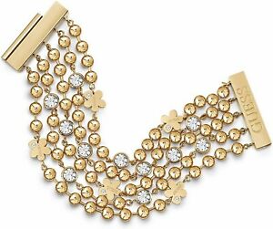 【貨物輸送無料】宝飾品・付属品 クリスタルゴールドブレスレットguess ubb78137 bracciale ip oro cristallo nuovo