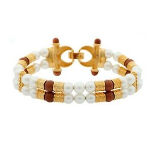 【送料無料】ジュエリー・アクセサリー ブレスレットゴールドスチールパールティトmisaki donna bracciale in acciaio oro perle tito qcrbtitus nuovo