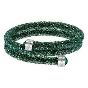 【送料無料】ジュエリー・アクセサリー スワロフスキークリスタルダストベルデレディースブレスレットダブルラップbracciale swarovski crystaldust verde donna bracelet 5250687 doppio giro nuovo