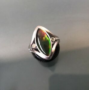 【貨物輸送無料】宝飾品・付属品 シルバーグリーンオレンジカラーストーンリングサイズスタンプwomens argento verdearancione colore stone ring dimensione n peso 37g timbrato