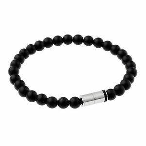 【貨物輸送無料】宝飾品・付属品 ステンレススチールブレスレットスフィアブレスレットernstes design bracciale acciaio inox a520 con onice sfere bracciale
