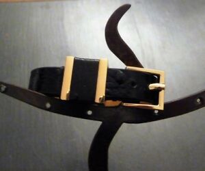 【送料無料】ジュエリー・アクセサリー ブレスレットエンクワールノワールメタルドレヌフレノマbracelet en cuir noir et metal dore neuf renoma