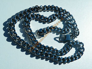 【送料無料】ジュエリー・アクセサリー チェインコリアーアシエイオキシダブルマイルグルメシルバーchaine collier 60 cm pur acier inoxydable maille gourmette 8 mm argente