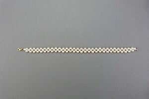 【貨物輸送無料】宝飾品・佩び物 トレスジョリブレスレットペルヴェリテーブルロンジュールアントレボンエタットtres joli bracelet or et perles veritables, longueur 19,5 糎, en tres bon etat