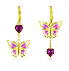 【送料無料】ジュエリー・アクセサリー シルバーバタフライイヤリングバタフライイヤリングsilver orecchini a farfalla, effetti farfalla orecchini pendenti per le donne e maschi