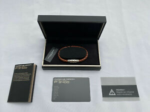 【送料無料】ジュエリー・アクセサリー デザインメンズブレスレットブラウンレザーブレスレットステンレススチールporsche design uomo bracciale riproduce 20 marrone pelle bracelet acciaio inox nuovo ov