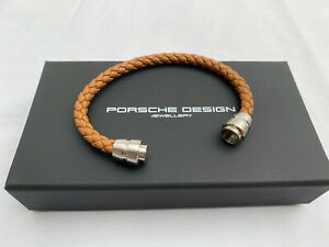 【送料無料】ジュエリー・アクセサリー デザインメンズブレスレットブラウンレザーブレスレットステンレススチールporsche design uomo bracciale riproduce 20 marrone pelle bracelet acciaio inox nuovo ov
